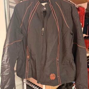 Harley-Davidson Black Jacket with Orange Stitching